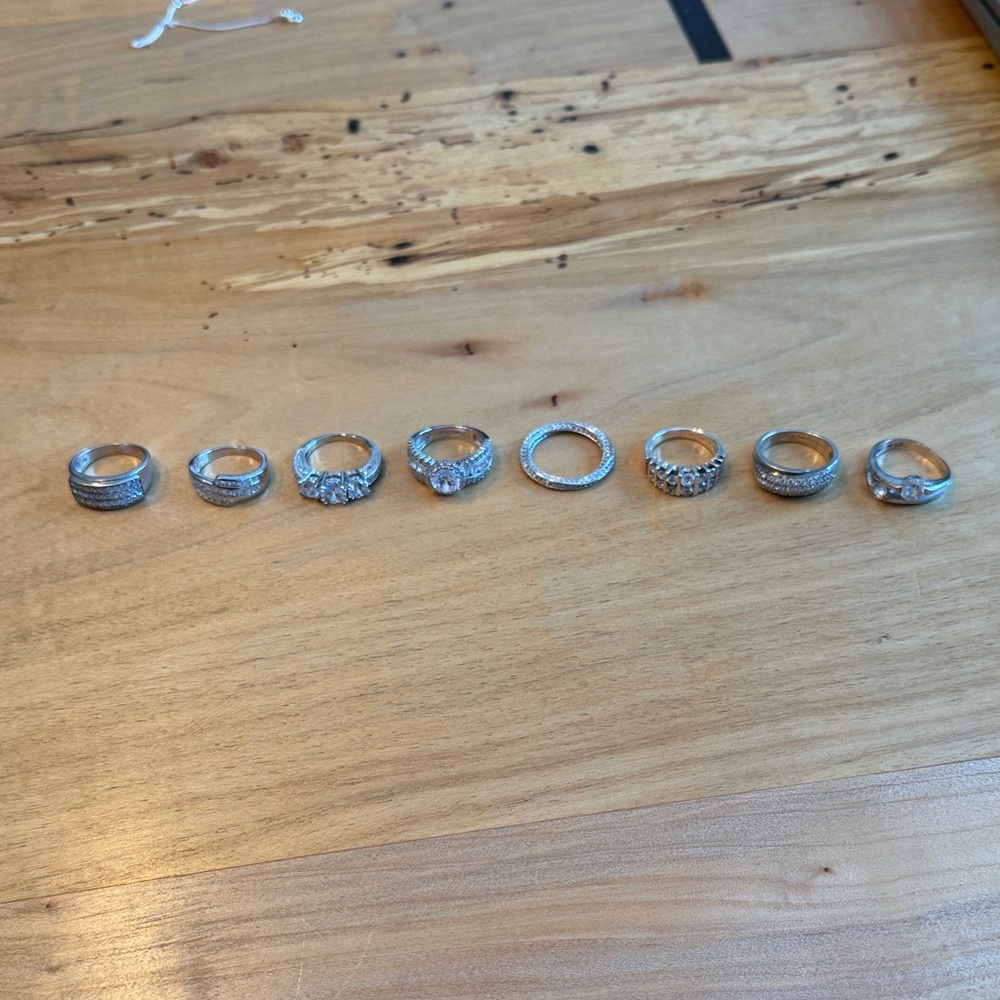 Elegant Silver Ring Set